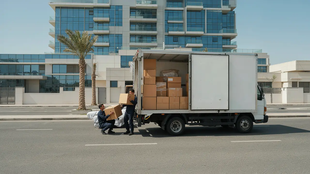 Movers and Packers in Abu Dhabi loading a moving truck
