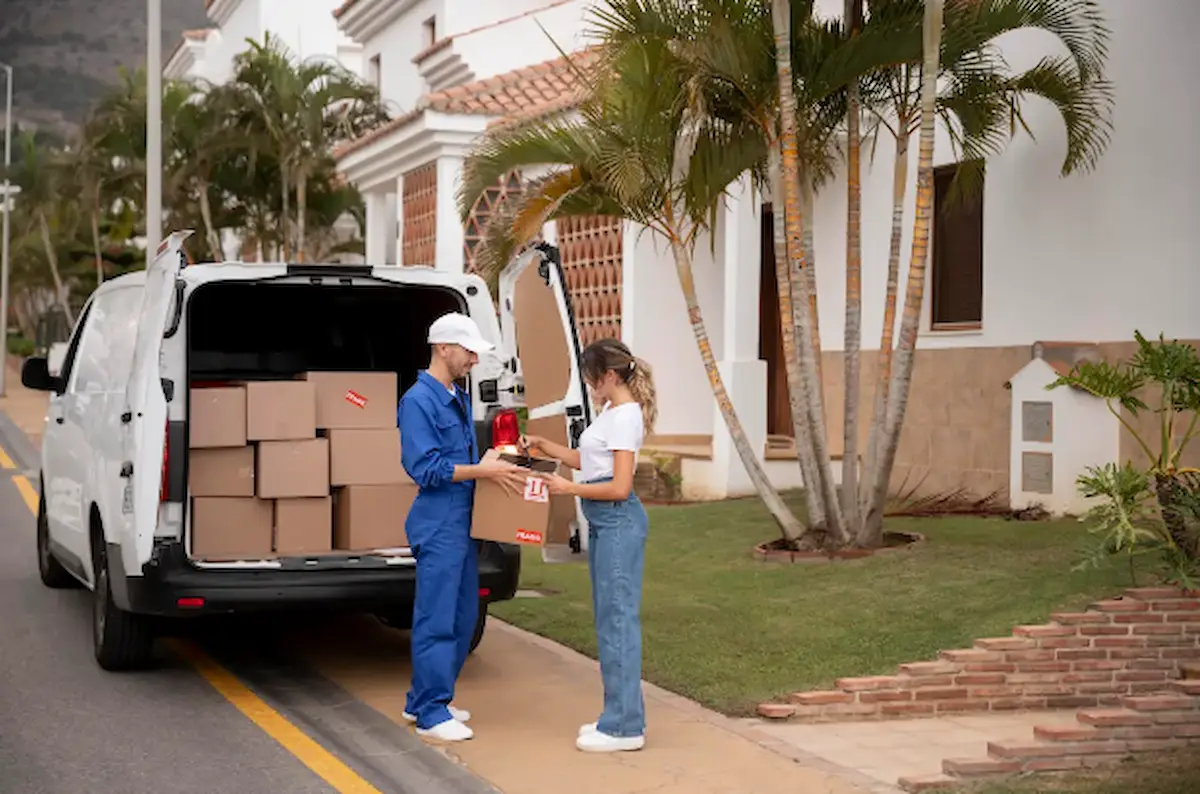 Covered moving truck by the best Movers and Packers in Dubai
